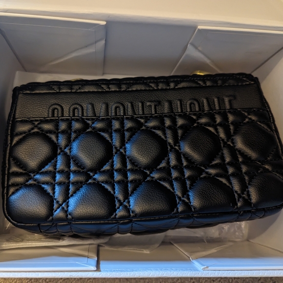 Black patterned shoulder or crossbody bag - Picture 2 of 5